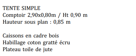 texte tente saveur